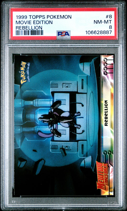PSA 8 - Mewtwo Rebellion #8 1999 TOPPS Movie Edition - Pokemon