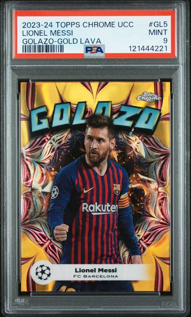 PSA 9 - Lionel Messi Topps Chrome Golazo Gold Lava 23-24 - Football