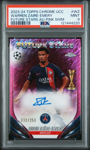 PSA 9 - Zaire-Emery 032/250 Topps Chrome Pink 23-24 - Football