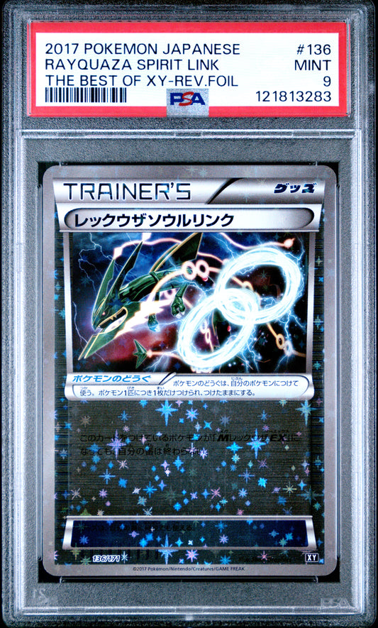PSA 9 - Rayquaza Spirit Link Reverse 136/171 The Best of XY - Pokemon