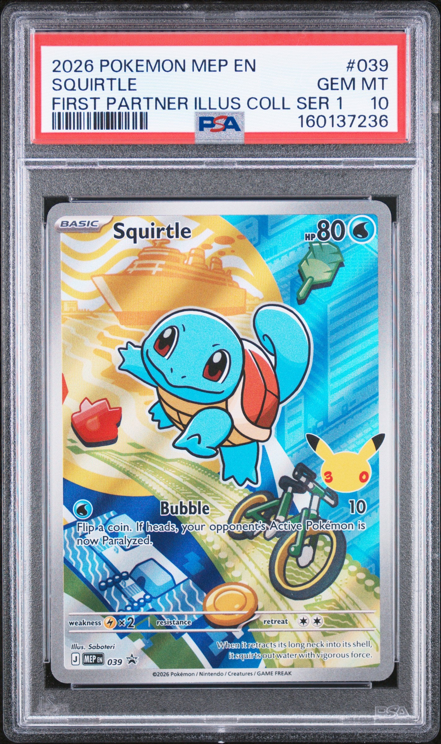PSA 10 - Bulbasaur Charmander Squirtle [SEQ] First Partner Collection - Pokemon
