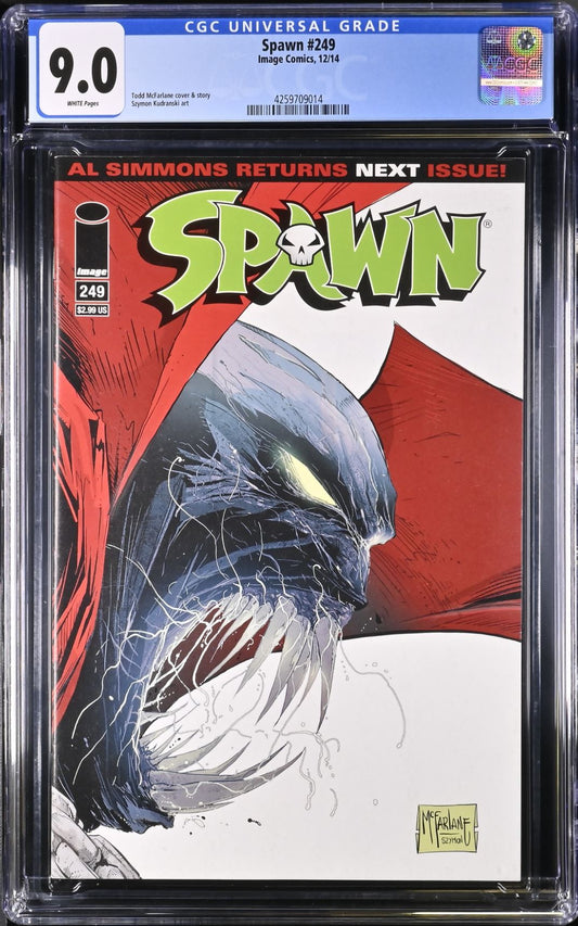 CGC 9.0 - Spawn #249 - 12/14 - McFarlane Cover - Comic