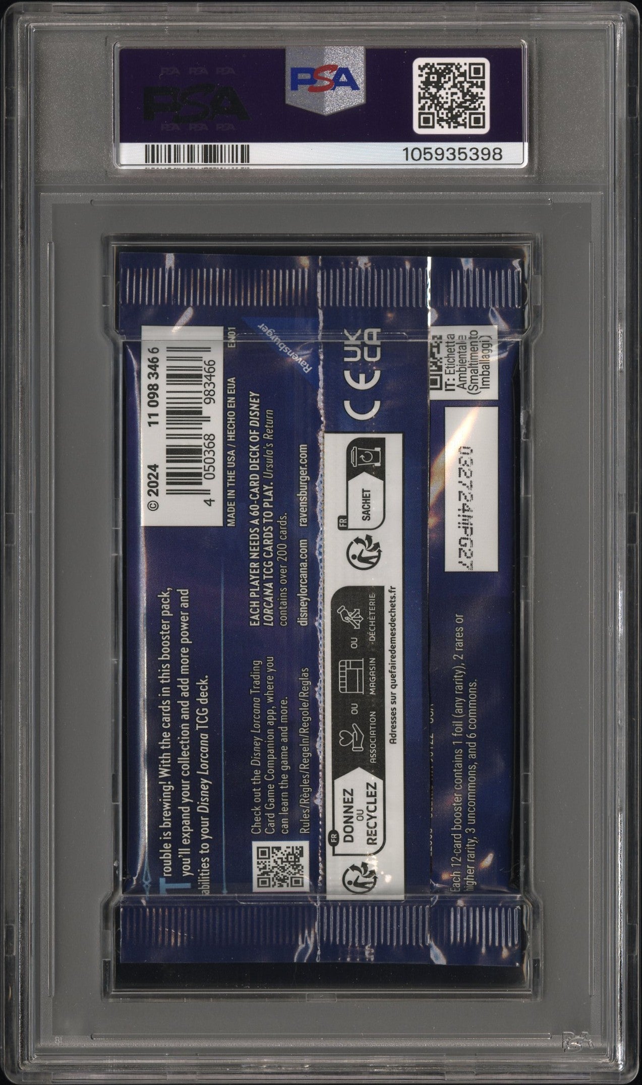 PSA 10 - Urusula's Return (Sisu) Foil Pack - Disney Lorcana