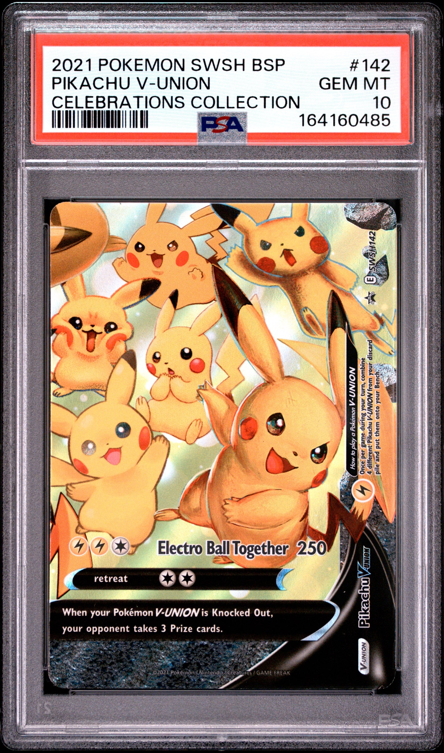 PSA 10 - Pikachu V-UNION SWSH142 Celebrations Collection Promo x485 - Pokemon