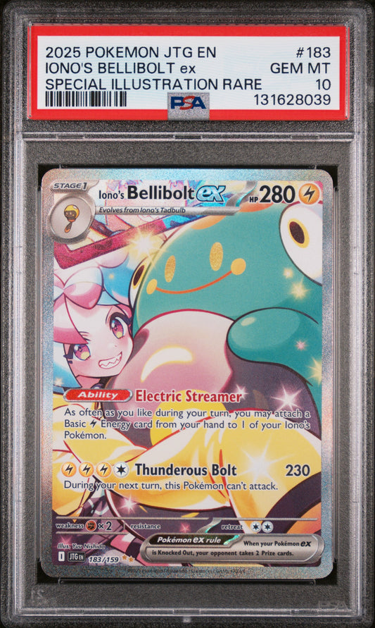 PSA 10 - Iono's Bellibolt ex 183/159 SIR SV Journey Together - Pokemon