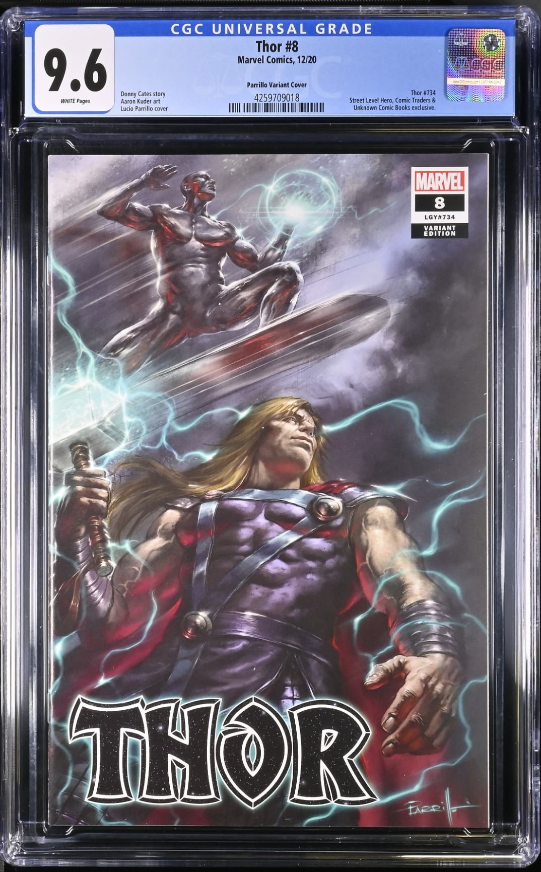 CGC 9.6 - Thor #8 - 12/20 - Thor #734 - Parillo Variant Cover - Comic