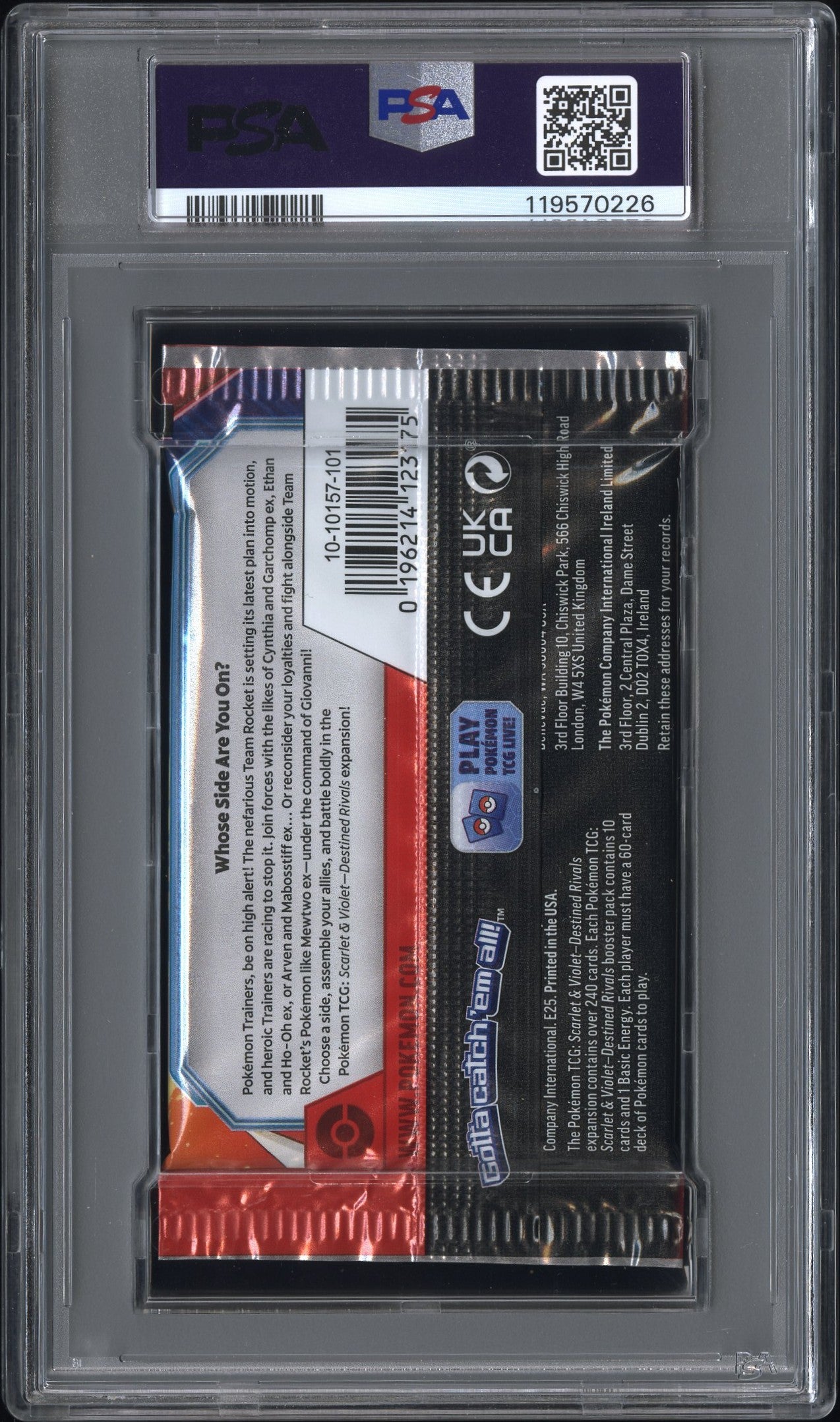 PSA 9 - Destined Rivals (Ethan and Ho-oh Art) SV Foil Pack - Pokemon