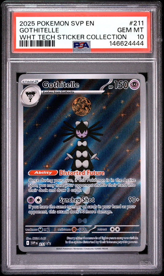 PSA 10 - Gothitelle SVP211 White Tech Sticker Collection Promo x444 - Pokemon
