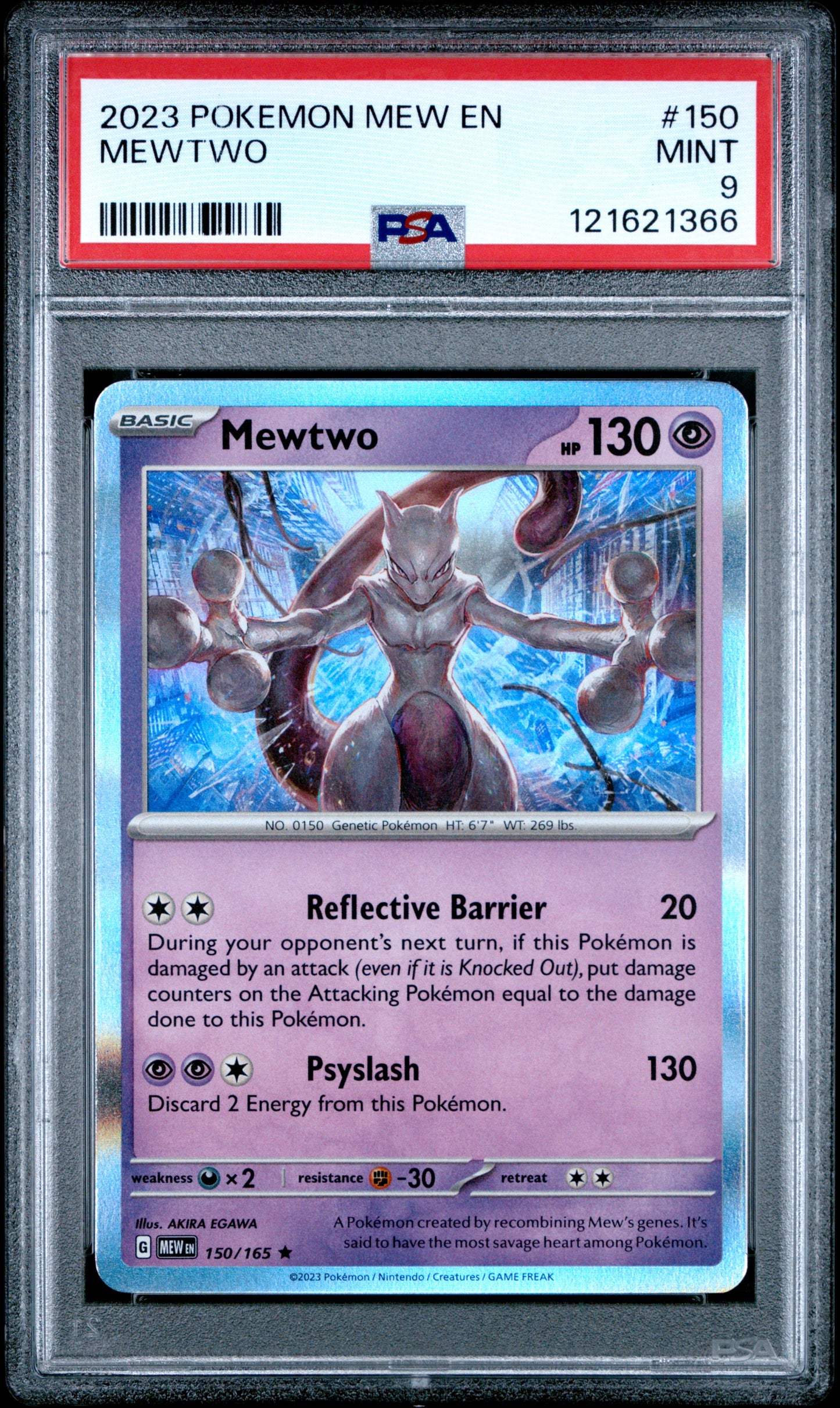 PSA 9 - Mewtwo Holo 1150/165 SV MEW English 151 - Pokemon