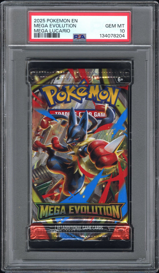 PSA 10 - Mega Evolutions (Mega Lucario) Foil Pack *LOW POP* - Pokemon