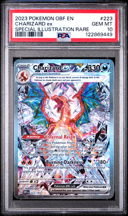 PSA 10 - Charizard ex 223/197 SV Obsidian Flames - Pokemon