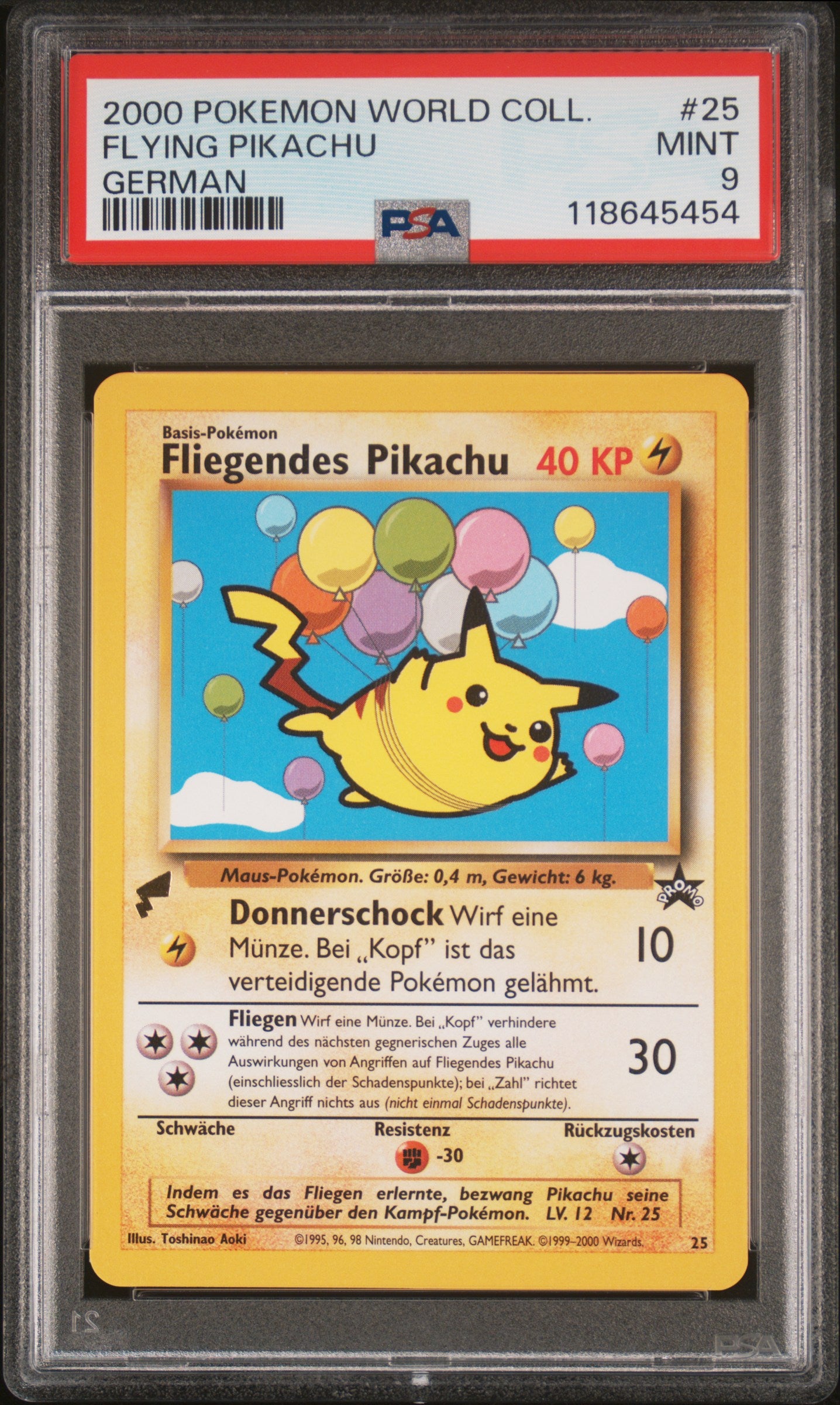 PSA 9 - Surfing Pikachu #28 2000 World Collection Promo French - Pokemon