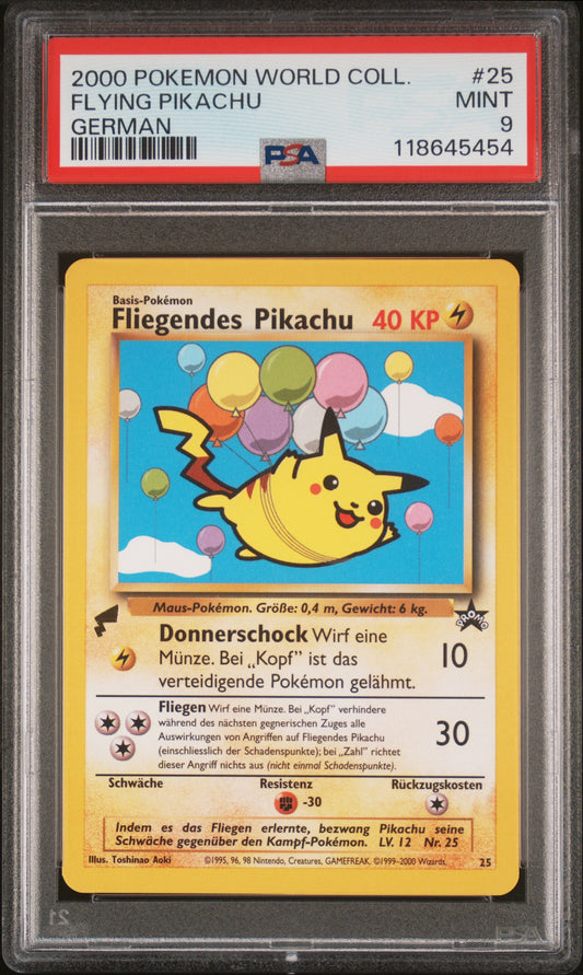 PSA 9 - Surfing Pikachu #28 2000 World Collection Promo French - Pokemon
