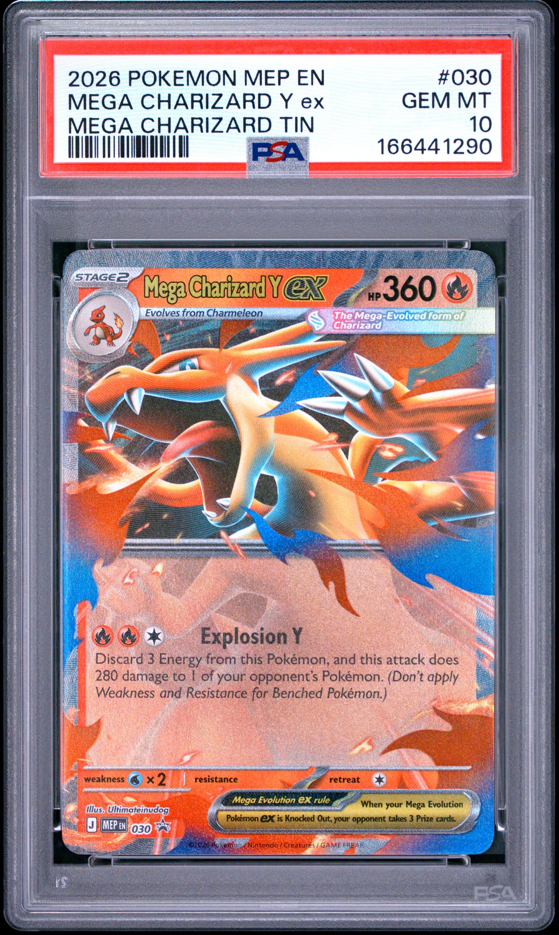 PSA 10 - Mega Charizard Y ex MEP030 Black Star Promo x290 - Pokemon
