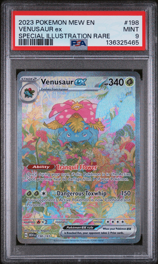 PSA 9 - Venusaur ex 198/165 SIR SV MEW 151 - Pokemon