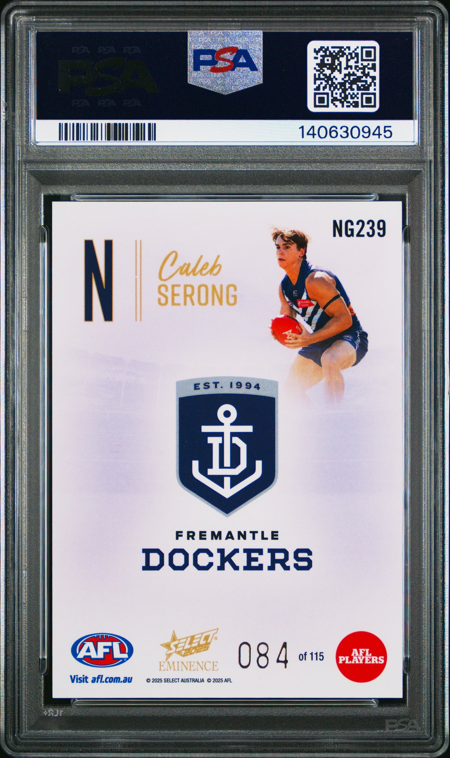 PSA 9 - James Sicily C #NB160 Nameplate Black 2025 SELECT Eminence - AFL