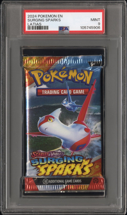 PSA 9 - Surging Sparks (Latios Latias) Foil Pack - Pokemon