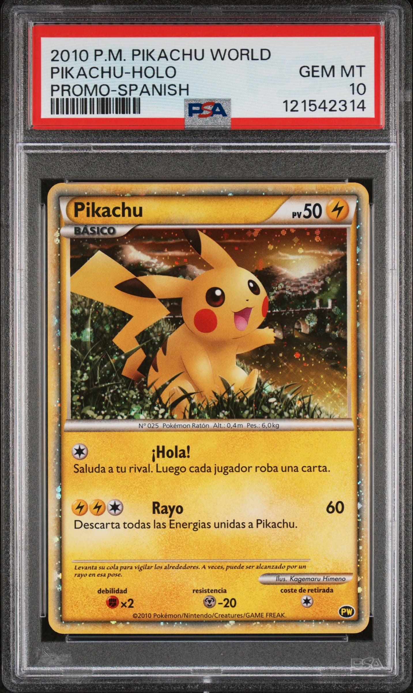 PSA 10 - Pikachu Holo 2010 World Collection Promo Spanish - Pokemon