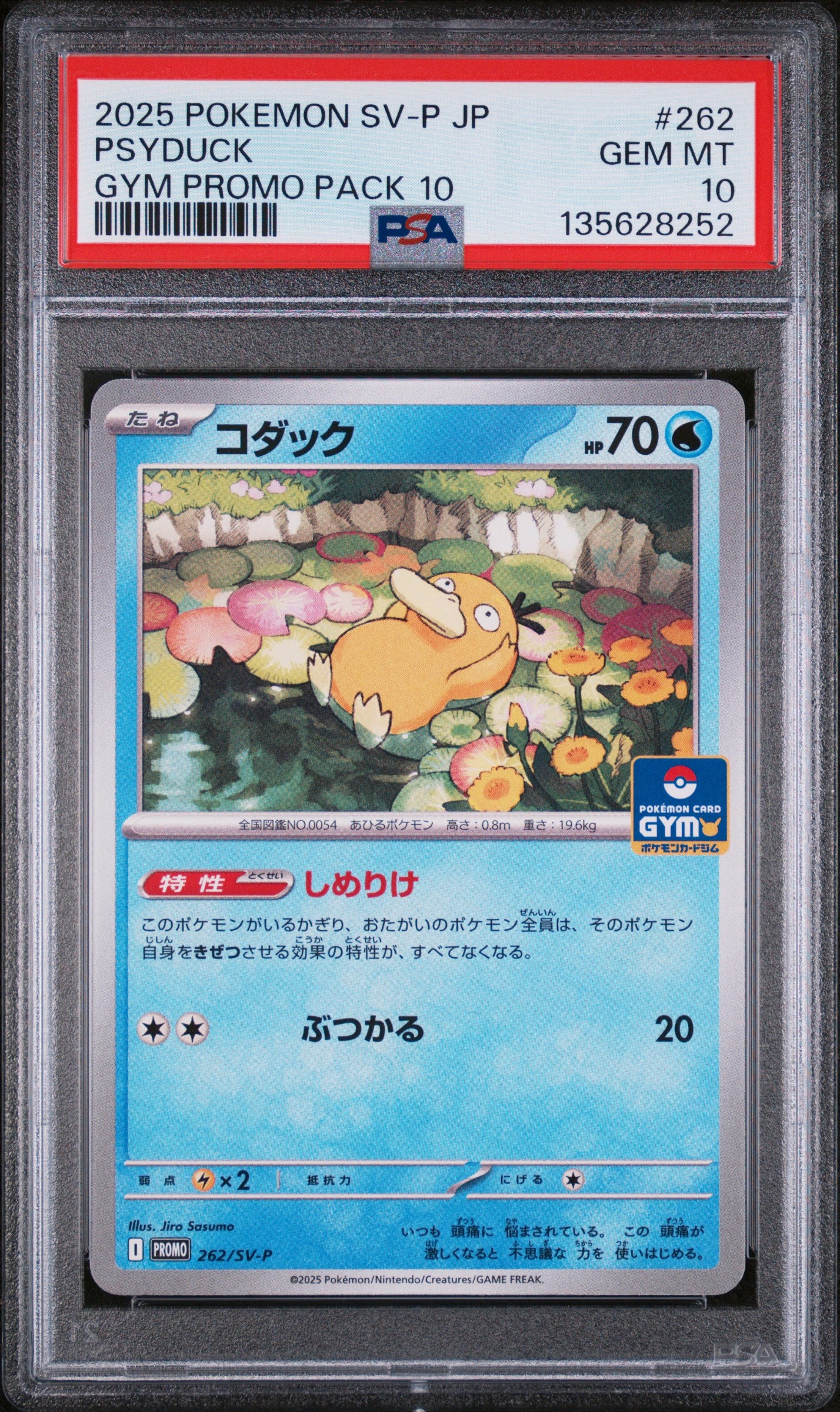 PSA 10 - Psyduck 262/SV-P Gym Campaign Pack 10 Japanese Promo - Pokemon