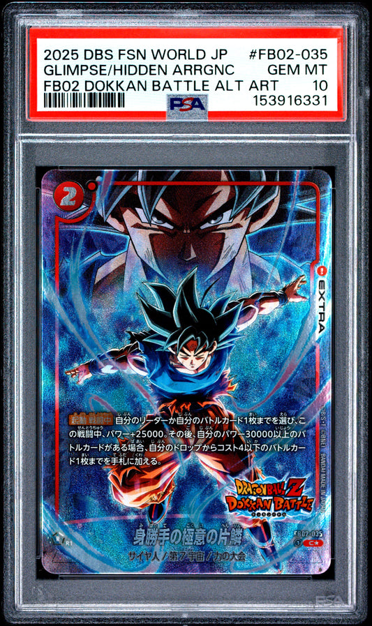 PSA 10 - Glimpse Hidden Arrogance FB02-035 Alt JPN Fusion World x331 - DBS