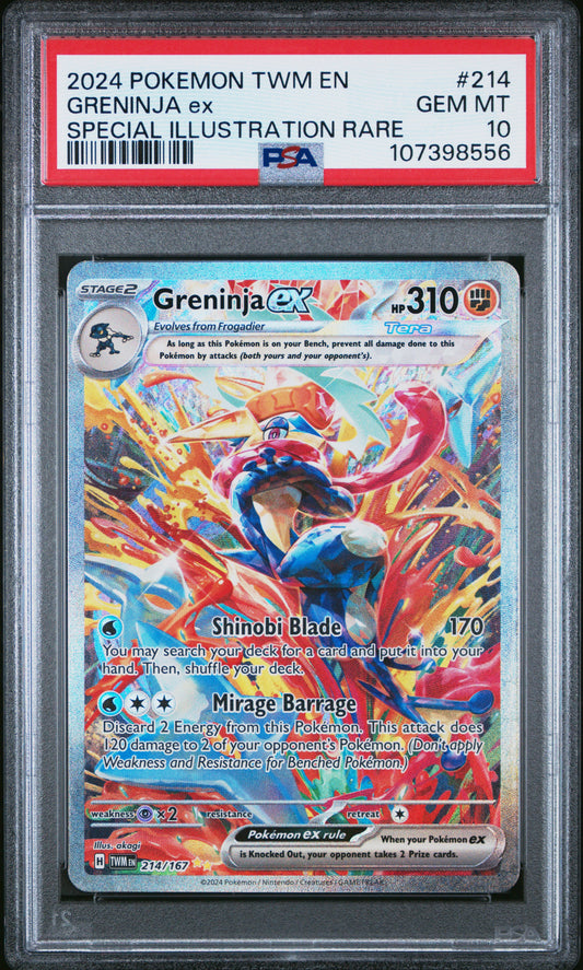 PSA 10 - Greninja ex 214/167 SV Twilight Masquerade - Pokemon