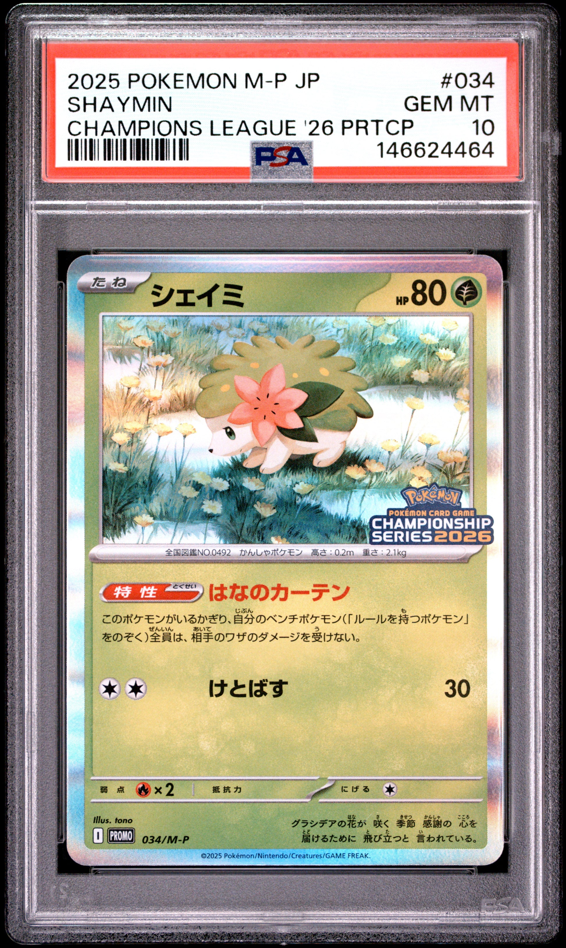 PSA 10 - Shaymin 034/M-P Champions League '26 x464 - Pokemon