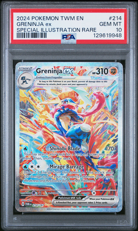 PSA 10 - Greninja ex 214/167 SIR SV Twilight Masquerade - Pokemon