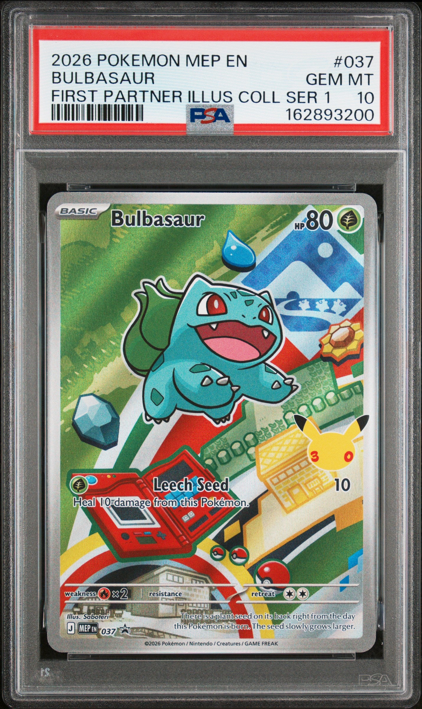 PSA 10 - Bulbasaur Charmander Squirtle [SEQ] First Partner Collection x200 - Pokemon