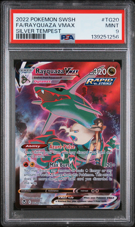 PSA 9 - Rayquaza VMAX TG20/TG30 SWSH Silver Tempest - Pokemon